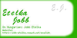 etelka jobb business card